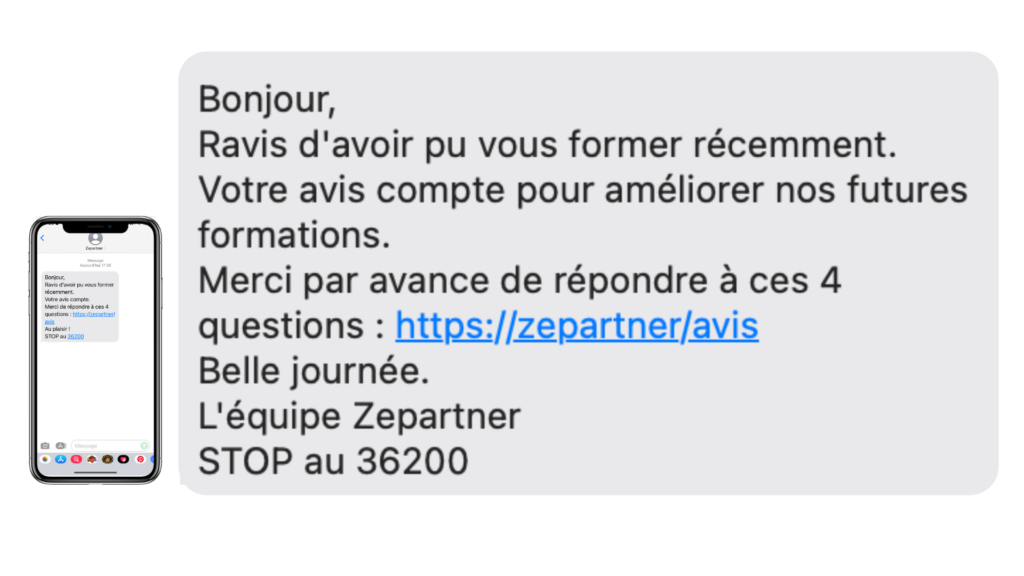 Envoi de SMS Zepartner